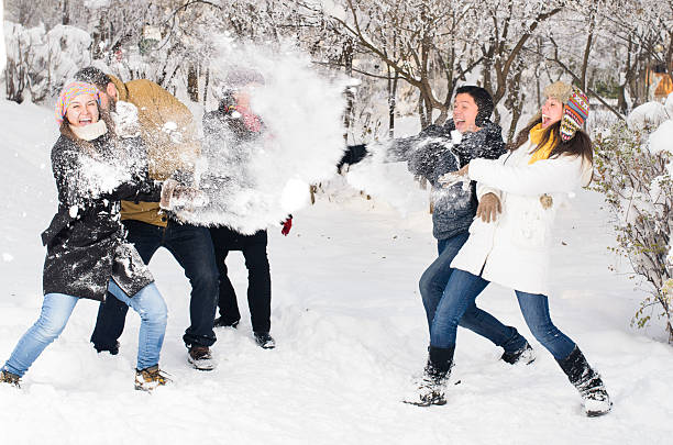 Become a kid again and play with snow