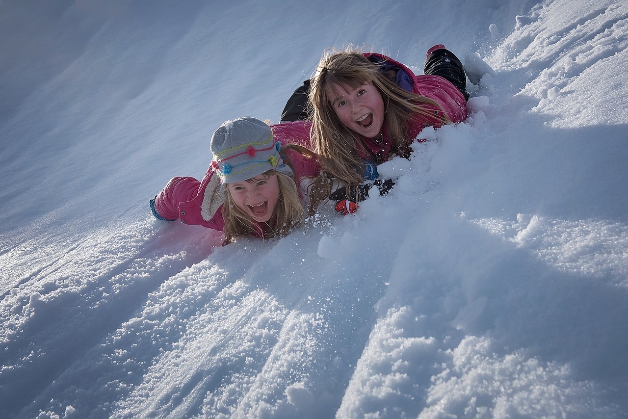 Become a kid again and play with snow